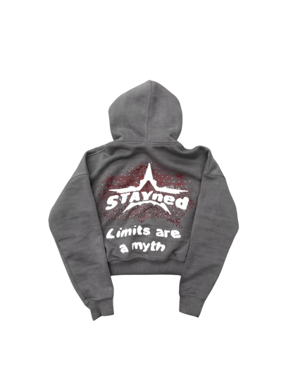 STAYned patched zip-up