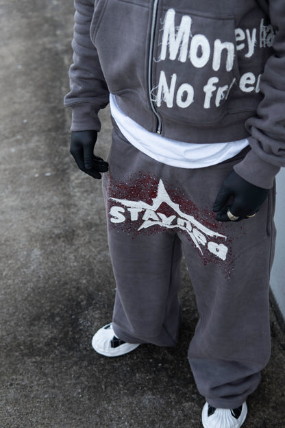 STAYned patched sweats