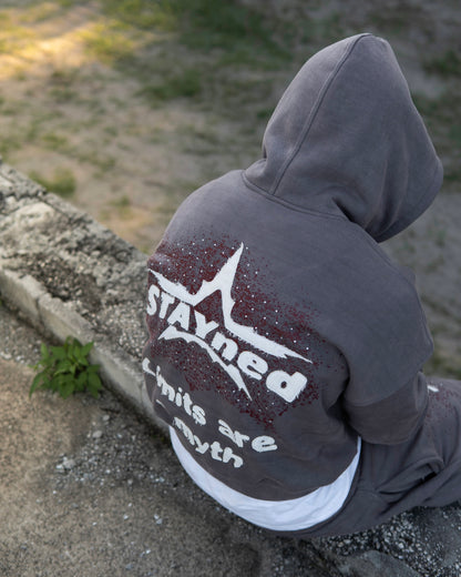 STAYned patched zip-up