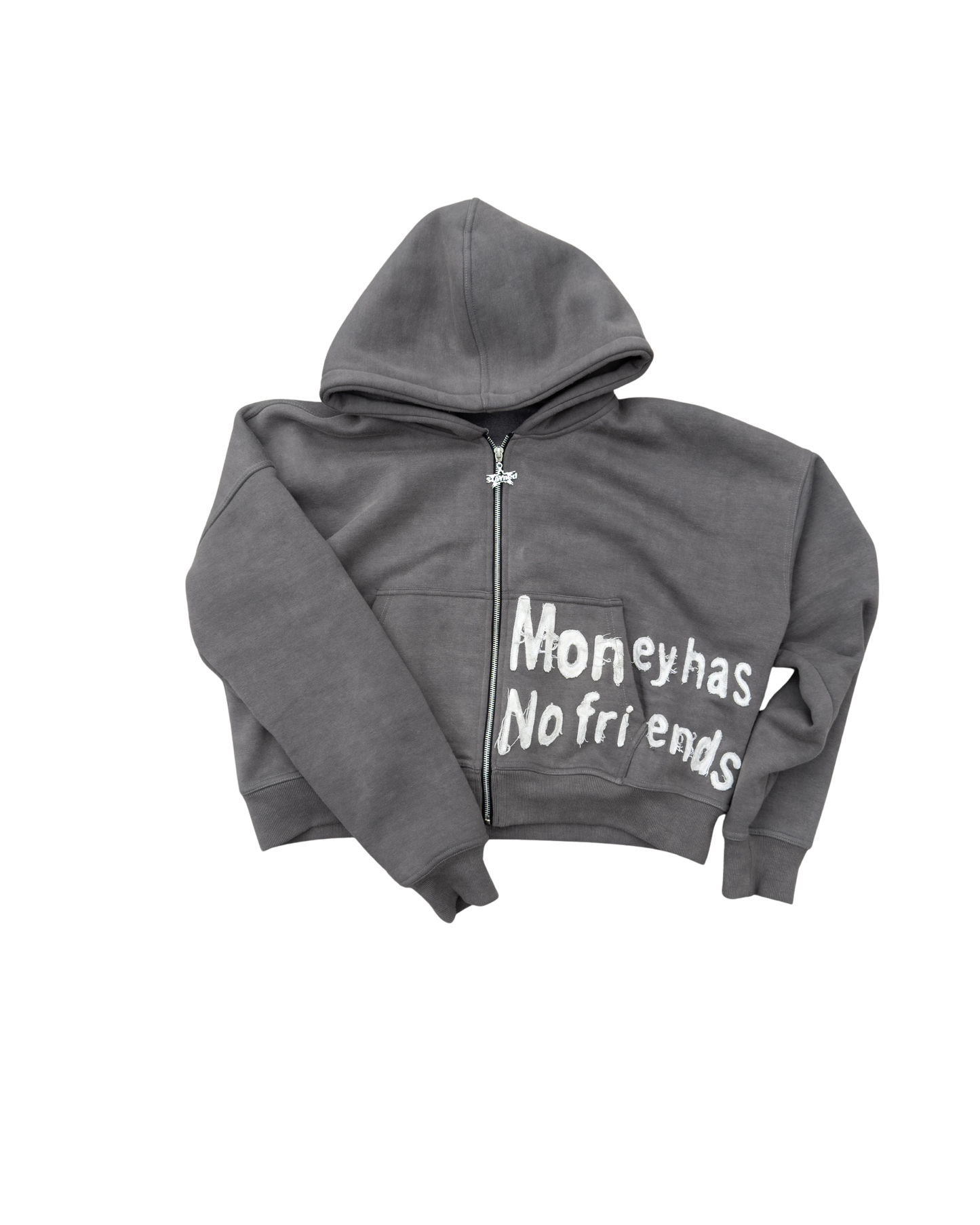 STAYned patched zip-up